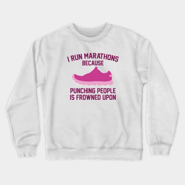 I Run Marathons Crewneck Sweatshirt by VectorPlanet